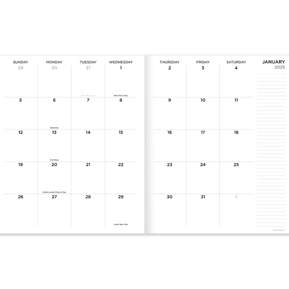 2025 Planners|TF Publishing 2025 9" x 11" Monthly Planner, Paperboard Cover, Hazy and Purple (25-4706)