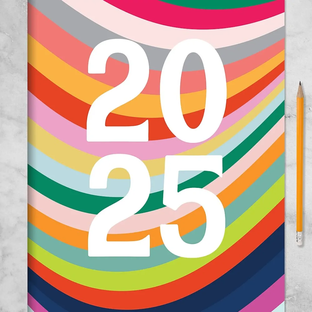 2025 Planners|TF Publishing 2025 9" x 11" Monthly Planner, Paperboard Cover, Color Swoops (25-4702)