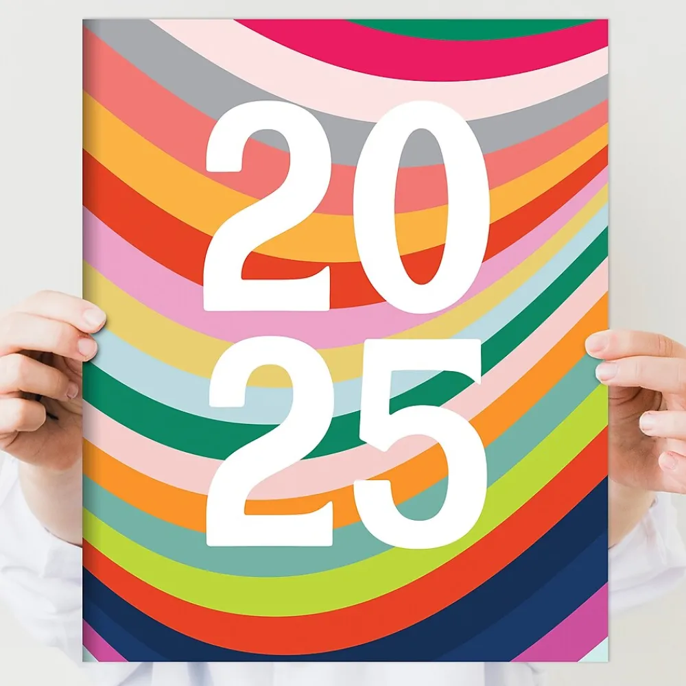2025 Planners|TF Publishing 2025 9" x 11" Monthly Planner, Paperboard Cover, Color Swoops (25-4702)