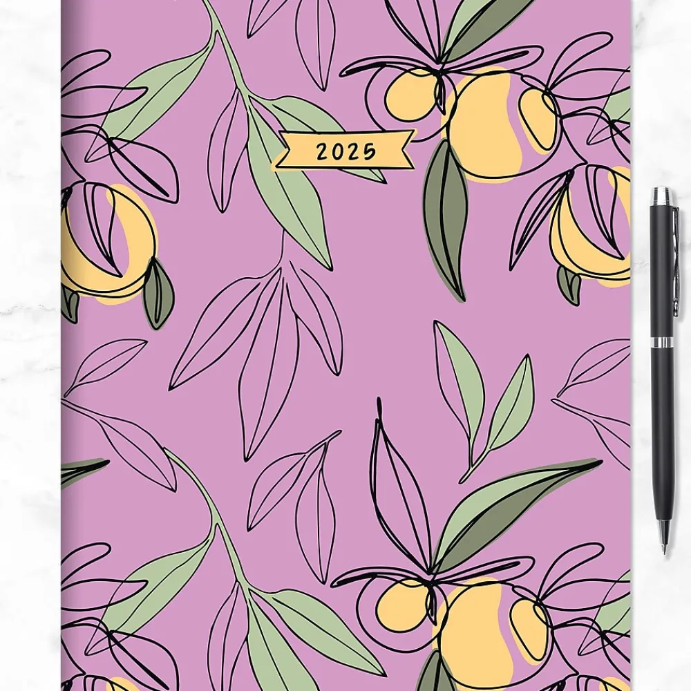 2025 Planners|TF Publishing 2025 9" x 11" Monthly Planner, Paperboard Cover, Lemon and Lavender (25-4710)