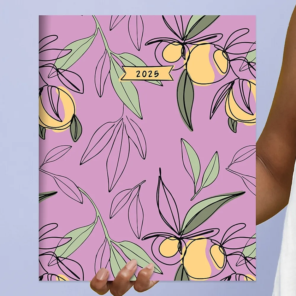 2025 Planners|TF Publishing 2025 9" x 11" Monthly Planner, Paperboard Cover, Lemon and Lavender (25-4710)