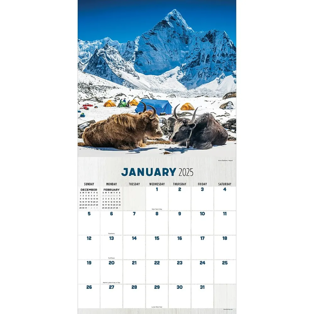 2025 Calendars|TF Publishing 2025 12" x 12" Mountains Wall Calendar (25-1017)