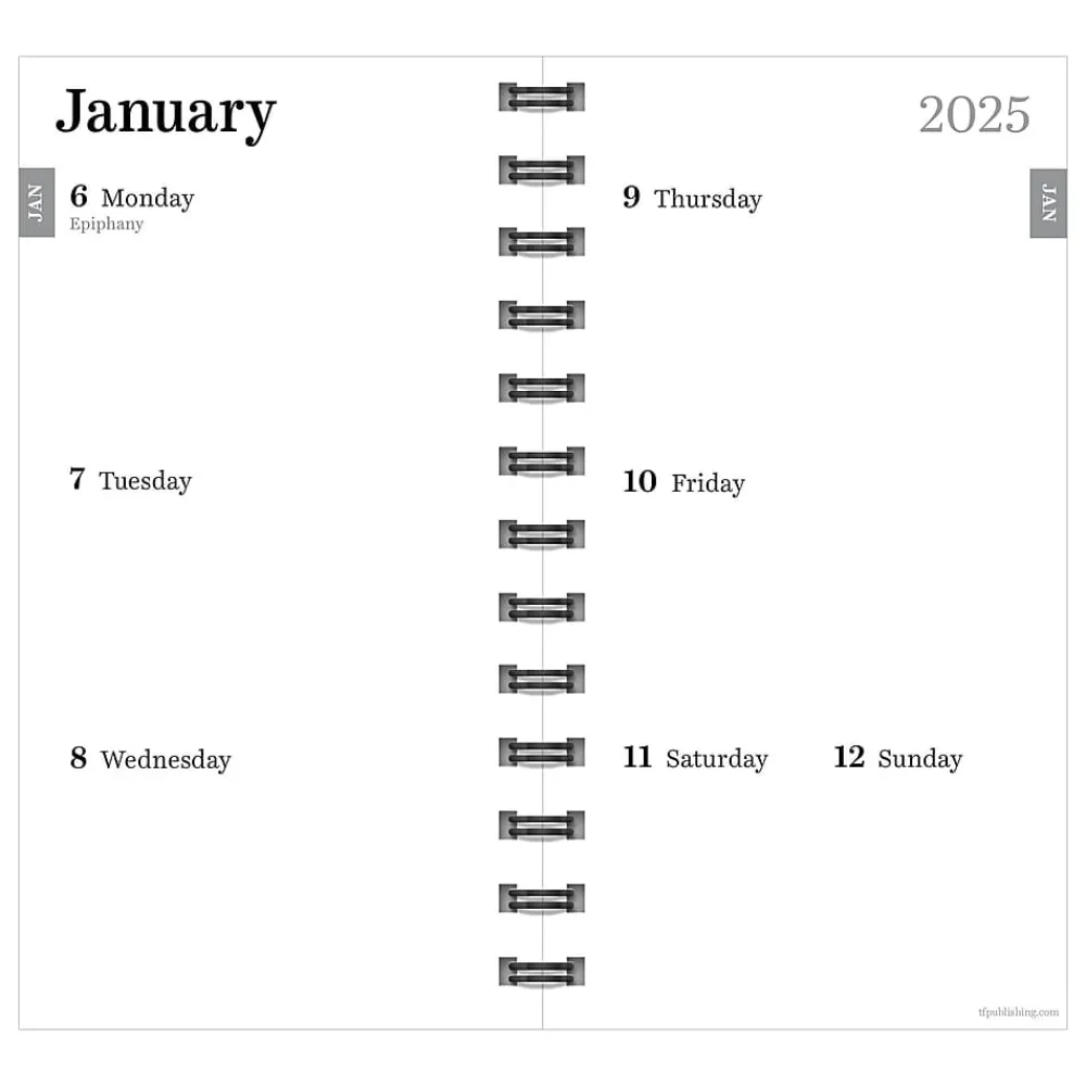 2025 Planners|TF Publishing 2025 3.5" x 6.5" Weekly & Monthly Planner, Paperboard Cover, Deep Jade (25-7500)