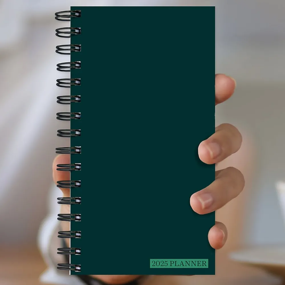 2025 Planners|TF Publishing 2025 3.5" x 6.5" Weekly & Monthly Planner, Paperboard Cover, Deep Jade (25-7500)
