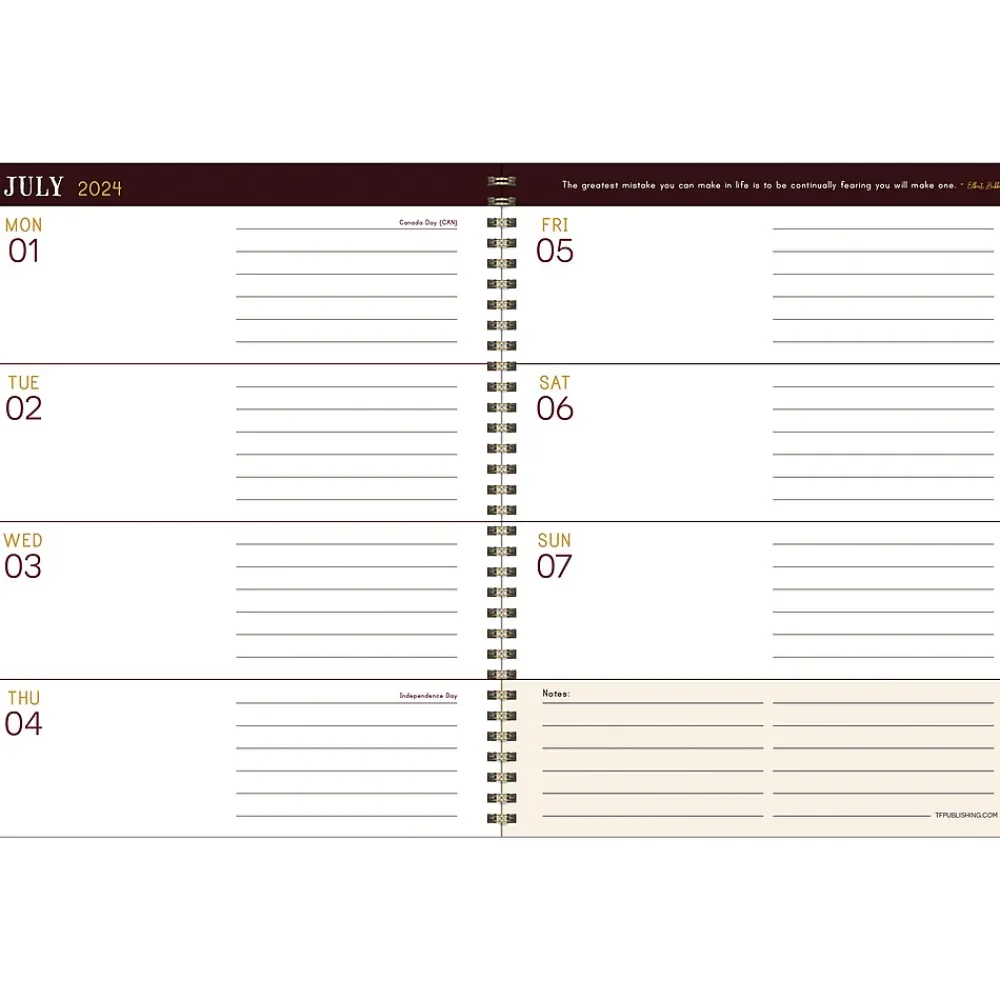 Academic Planners|TF Publishing 2024-2025 Bibliophile Series Royal Tartan 9" x 11" Academic Weekly & Monthly Planner, Paper Cover, Blue/Yellow