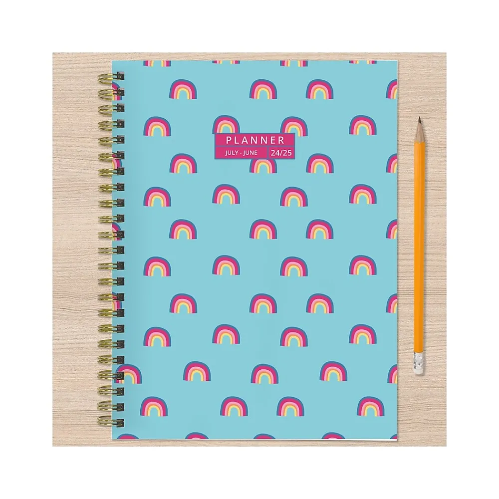 Academic Planners|TF Publishing 2024-2025 Cali Girl Collection Blue Sky Rainbows 6" x 8" Academic Weekly & Monthly Planner, Paperboard Cover