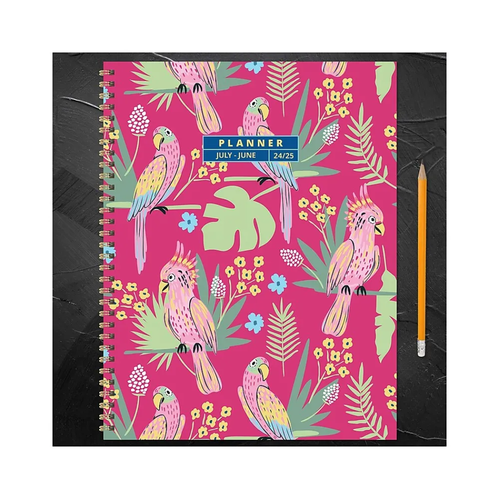 Academic Planners|TF Publishing 2024-2025 Cali Girl Collection Pretty Parrot 8.5" x 11" Academic Weekly & Monthly Planner, Paperboard Cover