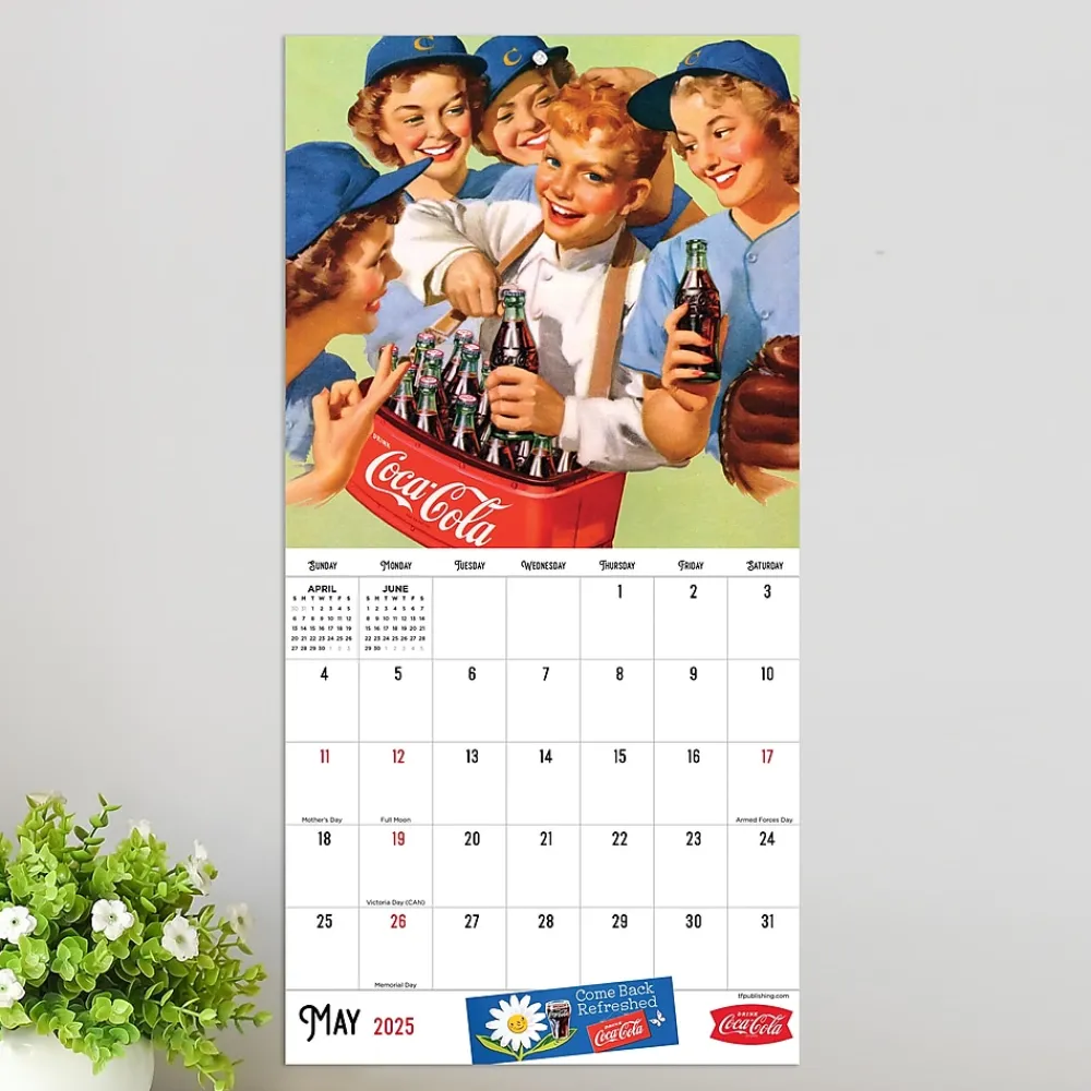 2025 Calendars|TF Publishing 2025 Coca-Cola 7" x 7" Monthly Wall Calendar (25-2102)