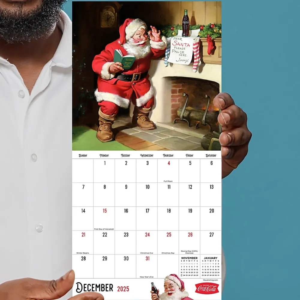 2025 Calendars|TF Publishing 2025 Coca-Cola 7" x 7" Monthly Wall Calendar (25-2102)