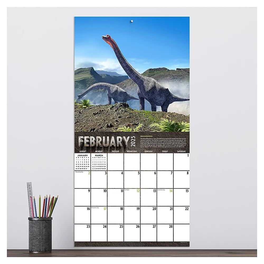 2025 Calendars|TF Publishing 2025 Dinosaurs 12" x 12" Monthly Wall Calendar (25-1139)