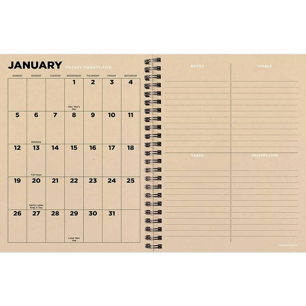 2025 Planners|TF Publishing 2025 Element Layers 6.5" x 8" Weekly & Monthly Planner, Paperboard Cover, Multicolor (25-9204)