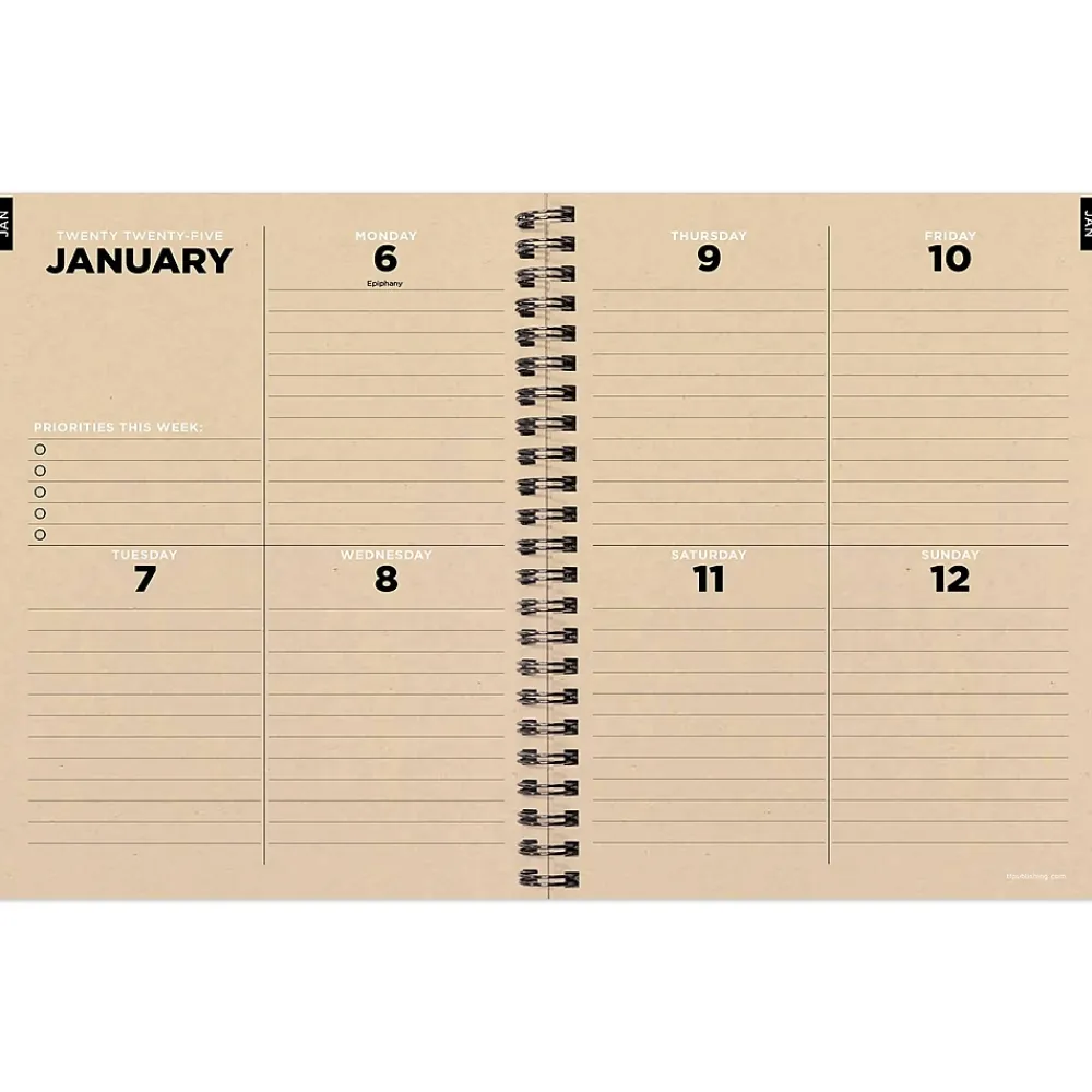 2025 Planners|TF Publishing 2025 Element Layers 6.5" x 8" Weekly & Monthly Planner, Paperboard Cover, Multicolor (25-9204)