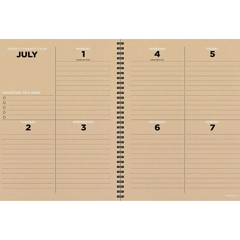 Academic Planners|TF Publishing 2024-2025 Elements Series Venn Diagram 8.5" x 11" Academic Weekly & Monthly Planner, Paperboard Cover