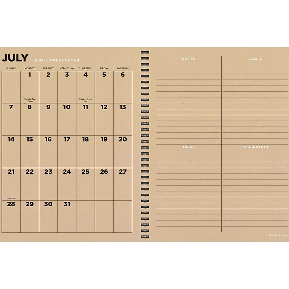 Academic Planners|TF Publishing 2024-2025 Elements Series Venn Diagram 8.5" x 11" Academic Weekly & Monthly Planner, Paperboard Cover