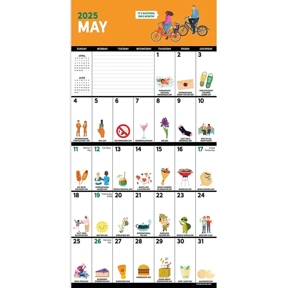 2025 Calendars|TF Publishing 2025 Every Day's A Holiday 7" x 7" Monthly Wall Calendar (25-2103)