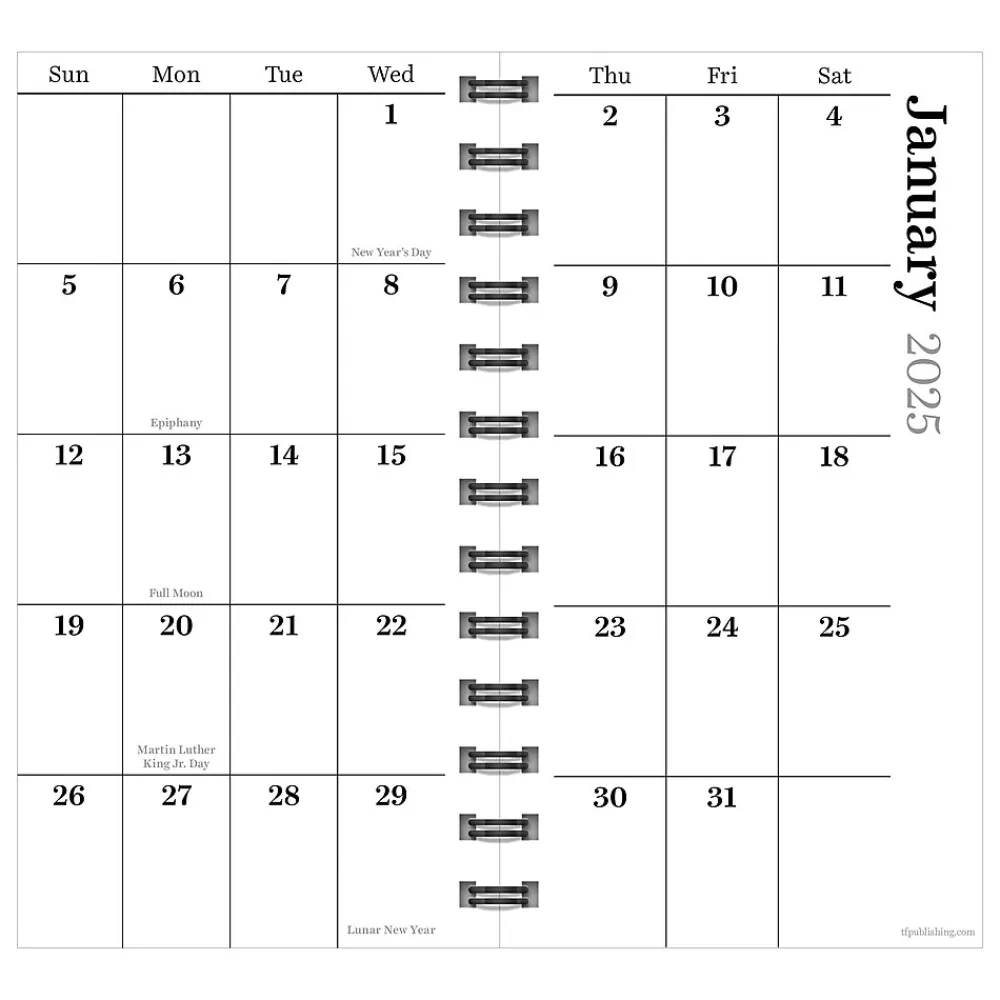 2025 Planners|TF Publishing 2025 Floral Burst 3.5" x 6.5" Weekly & Monthly Planner, Paperboard Cover, Multicolored (25-7502)