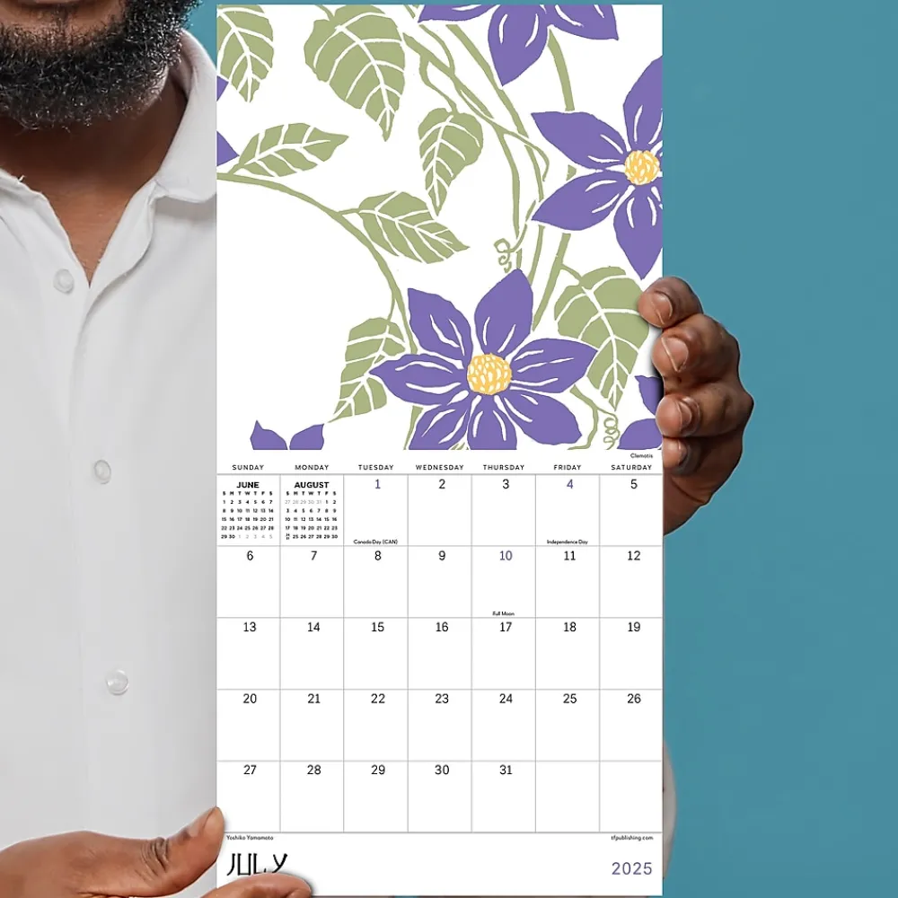 2025 Calendars|TF Publishing 2025 Flower Garden 7" x 7" Monthly Wall Calendar (25-2112)