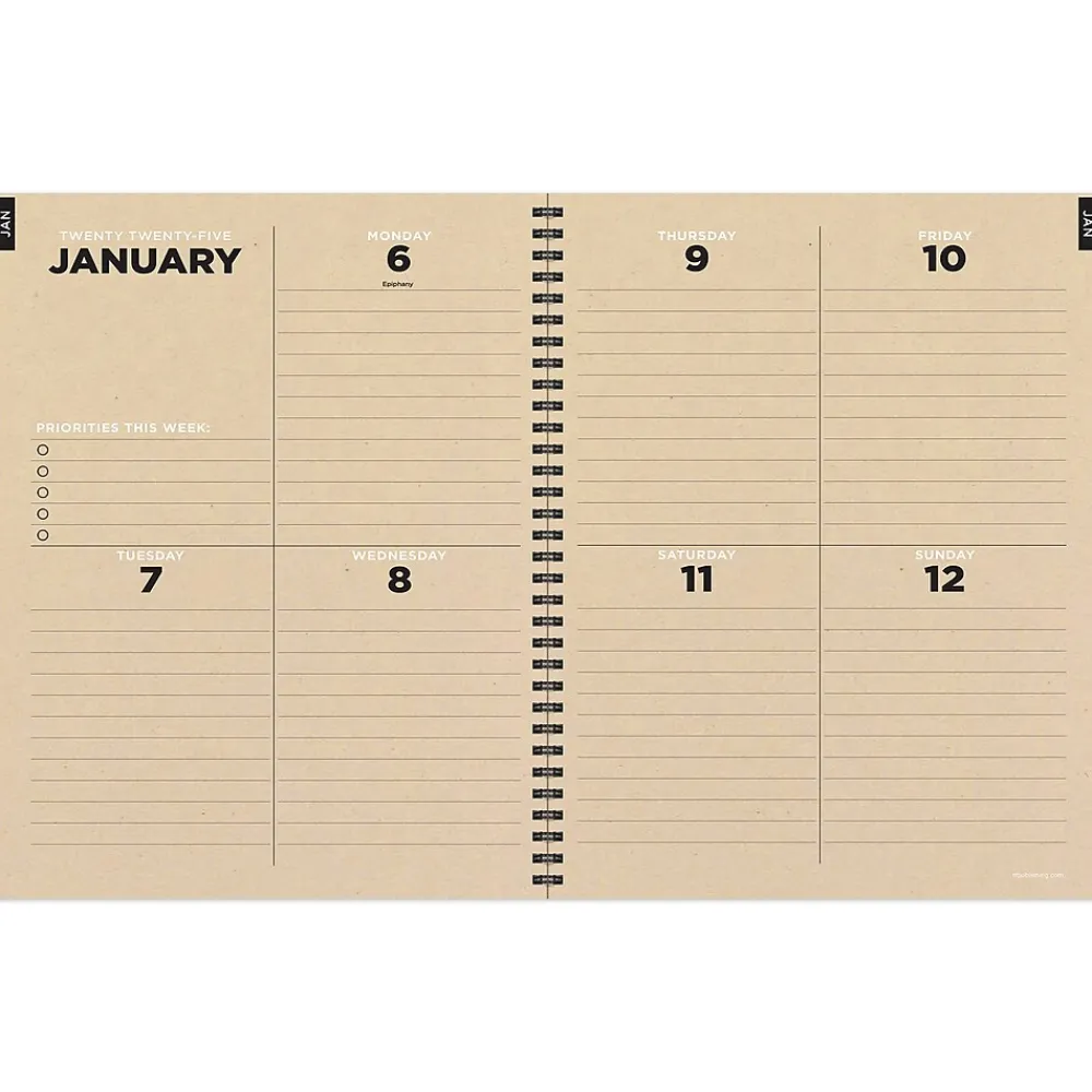 2025 Planners|TF Publishing 2025 Forest Mist 9" x 11" Weekly & Monthly Planner, Paperboard Cover, Multicolored (25-9700)