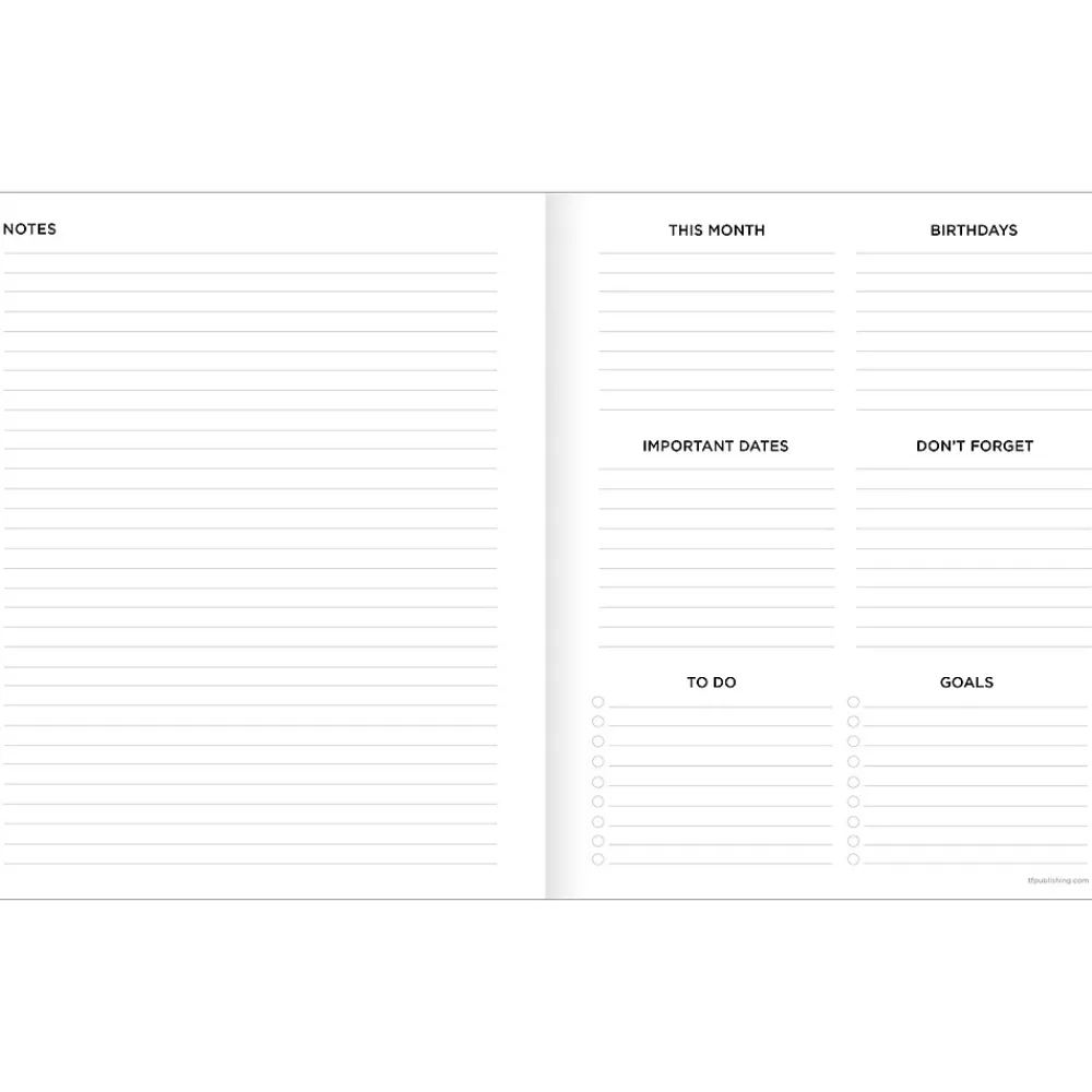 Academic Planners|TF Publishing 2024-2025 Graph Paper 6.5" x 8" Academic Monthly Planner, Paperboard Cover, Multicolor (AY25-4206)