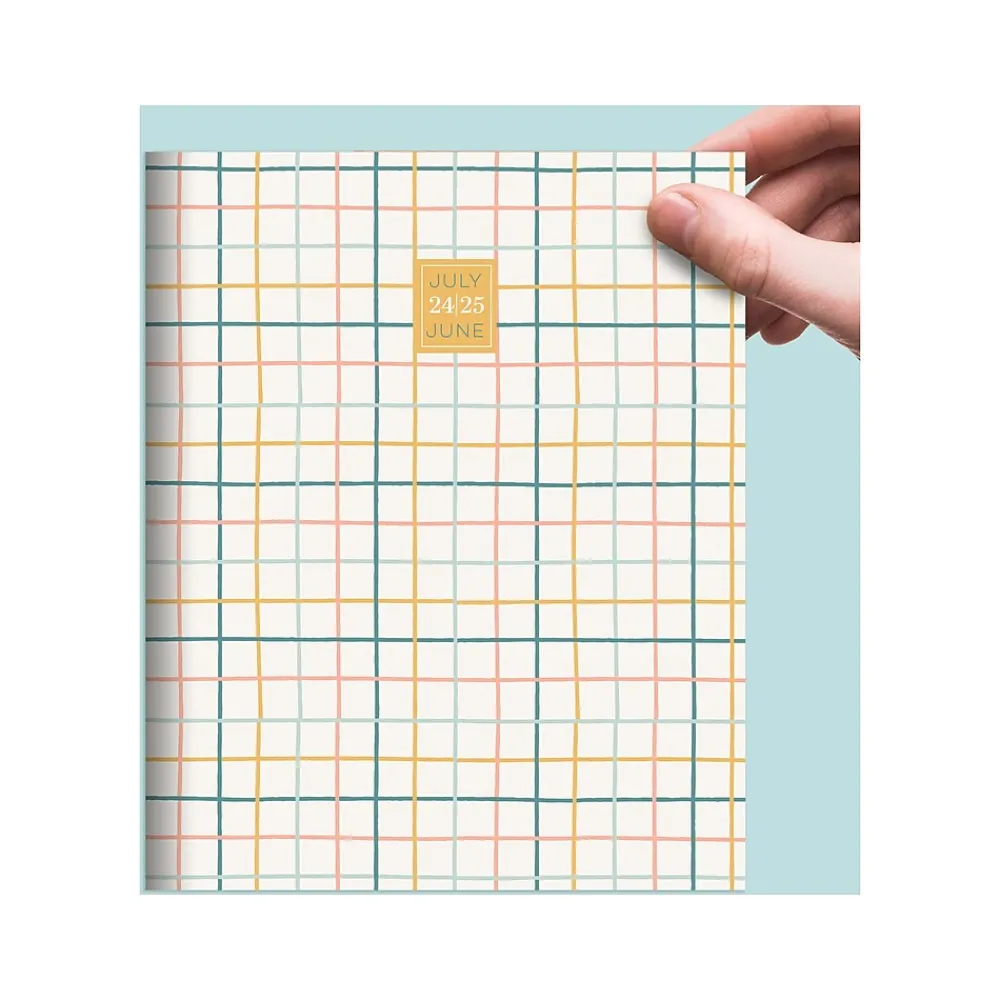 Academic Planners|TF Publishing 2024-2025 Graph Paper 6.5" x 8" Academic Monthly Planner, Paperboard Cover, Multicolor (AY25-4206)