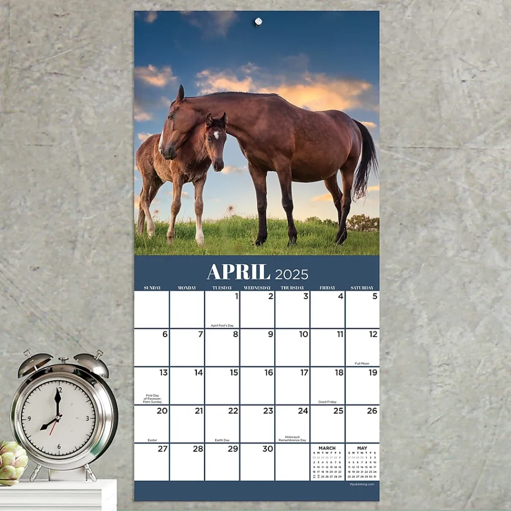 2025 Calendars|TF Publishing 2025 Horses 7" x 7" Monthly Wall Calendar (25-2001)
