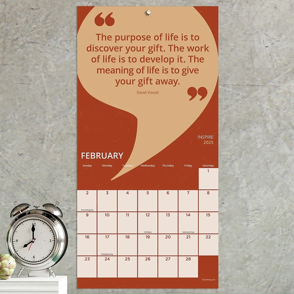 2025 Calendars|TF Publishing 2025 Inspire 7" x 7" Monthly Wall Calendar (25-2107)
