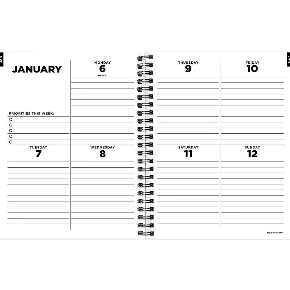 2025 Planners|TF Publishing 2025 Maxine 6.5" x 8" Weekly & Monthly Planner, Paperboard Cover, Multicolor (25-9228)