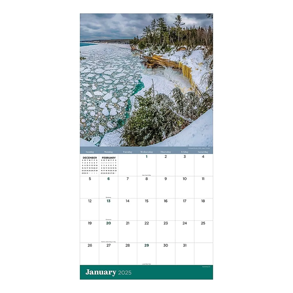 2025 Calendars|TF Publishing 2025 Michigan 12" x 12" Monthly Wall Calendar (25-1039)