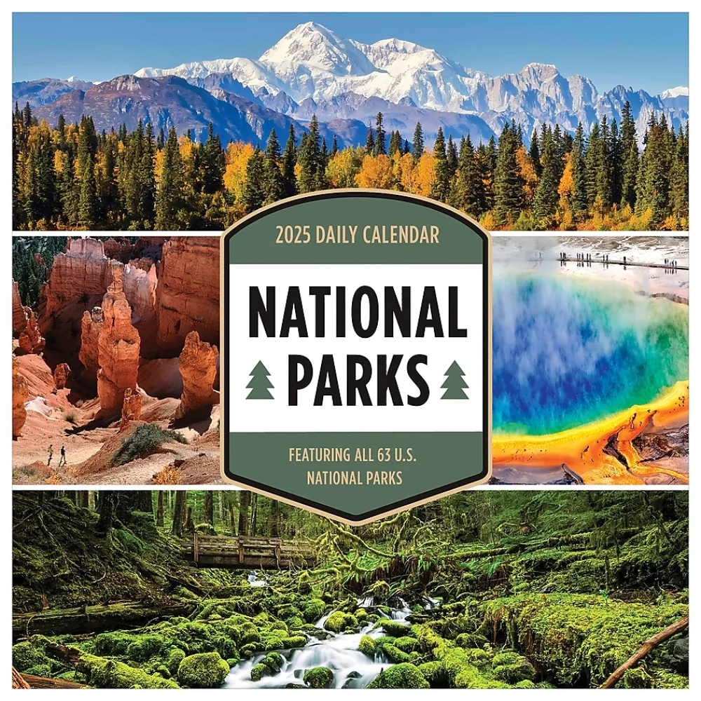 2025 Calendars|TF Publishing 2025 National Parks 5.25" x 5.25" Day-to-Day Calendar (25-3062)