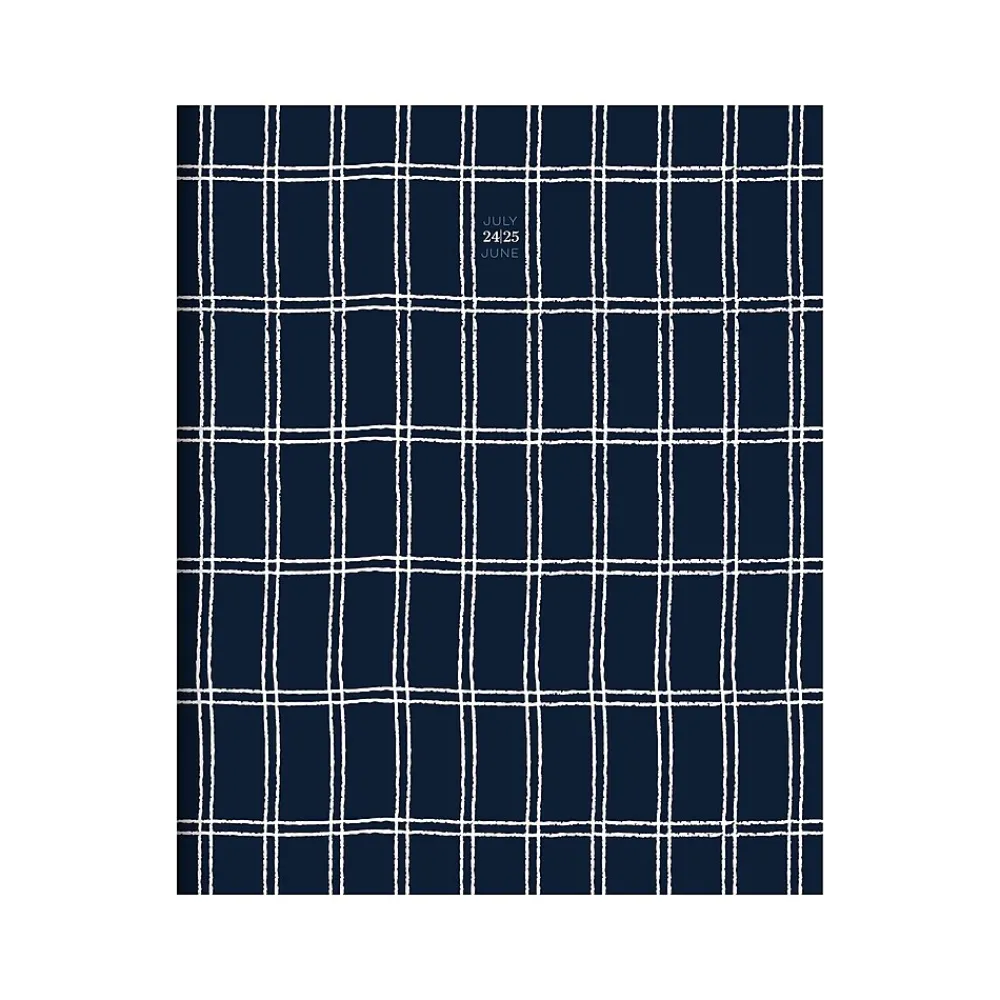 Academic Planners|TF Publishing 2024-2025 Navy Grid 9" x 11" Academic Monthly Planner, Paperboard Cover, Navy/White (AY25-4510)
