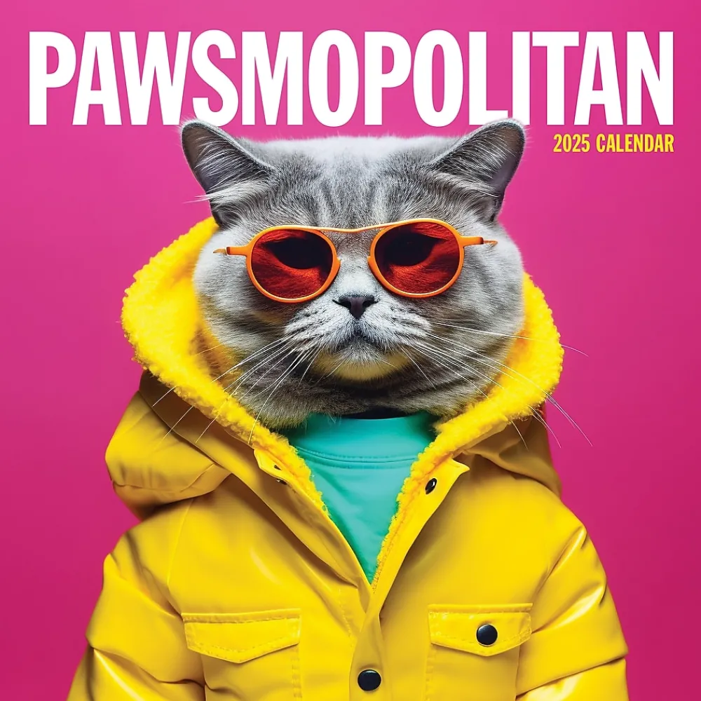 2025 Calendars|TF Publishing 2025 Pawsmopolitan 12" x 12" Monthly Wall Calendar (25-1122)