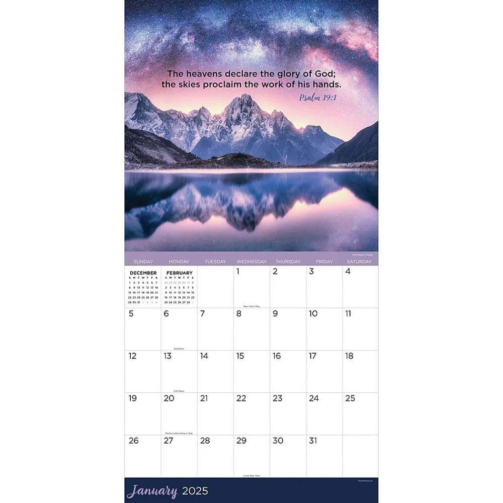 2025 Calendars|TF Publishing 2025 Psalms 12" x 12" Monthly Wall Calendar (25-1024)