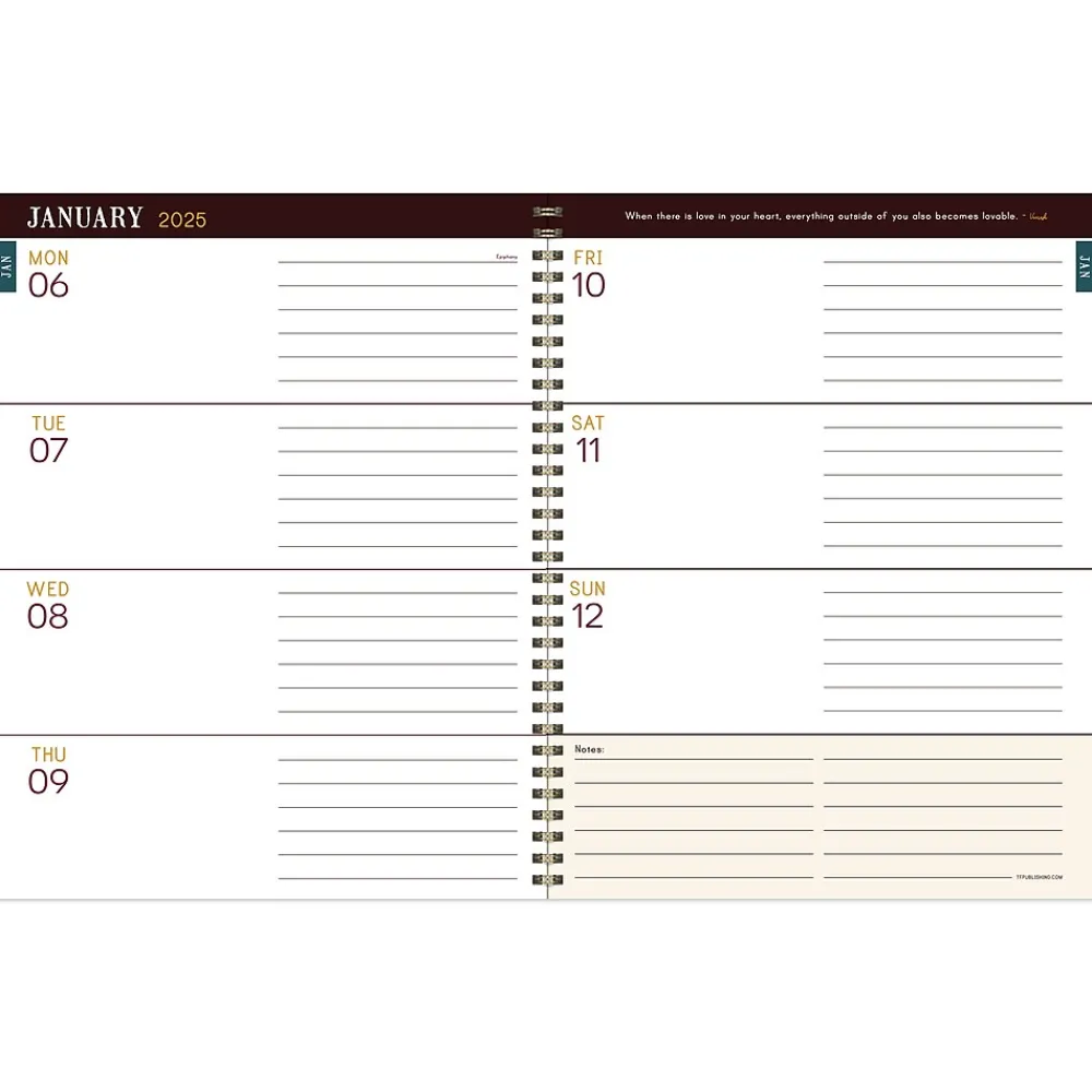 2025 Planners|TF Publishing 2025 Renaissance Year 9" x 11" Weekly & Monthly Planner, Paperboard Cover, Multicolored (25-9722)