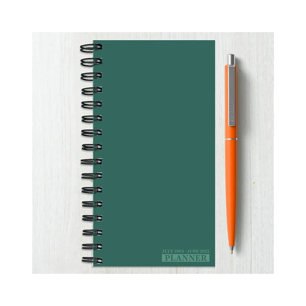 Academic Planners|TF Publishing 2024-2025 Sea Green 3.5" x 6.5" Academic Weekly & Monthly Planner, Paperboard Cover, Green (AY25-7504)