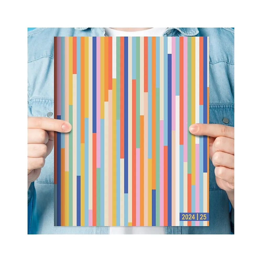 Academic Planners|TF Publishing 2024-2025 So Many Stripes 9" x 11" Academic Monthly Planner, Paperboard Cover, Multicolor (AY25-4514)