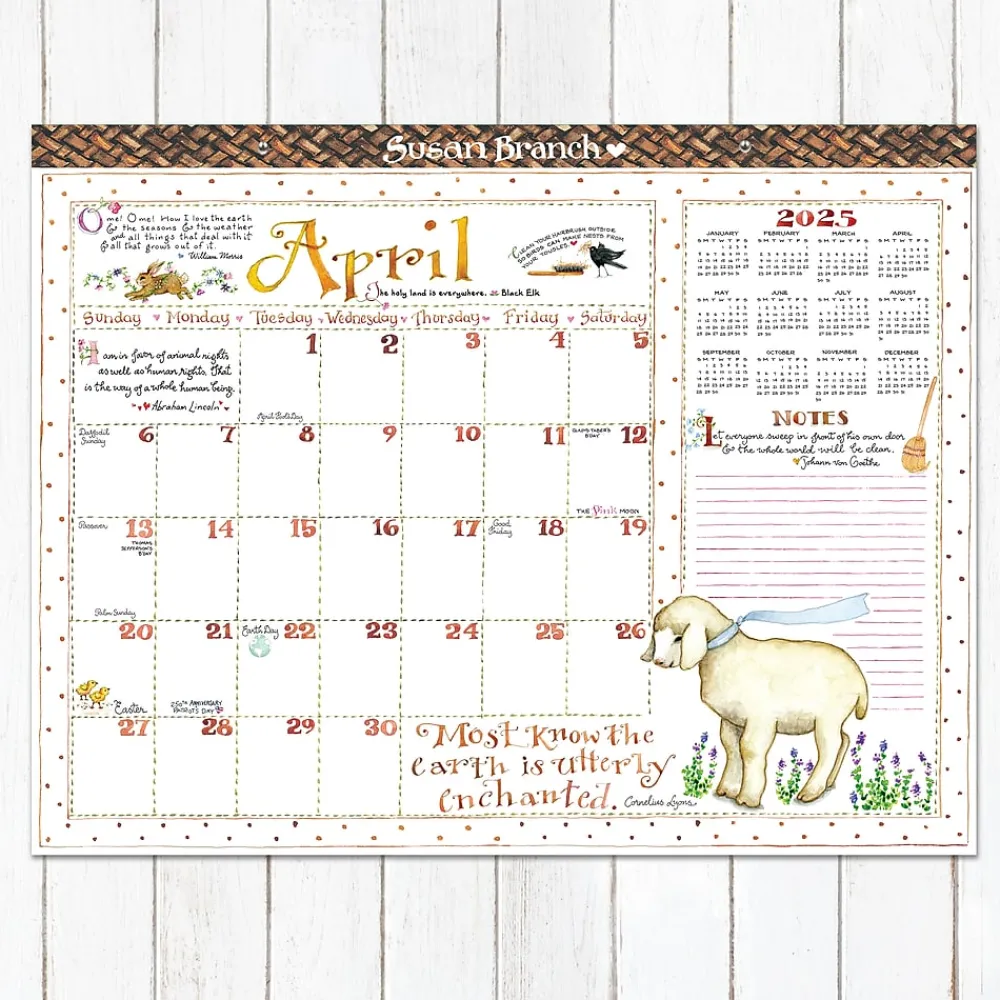 2025 Calendars|TF Publishing 2025 Susan Branch 17" x 22" Monthly Desk Pad Calendar (25-8208)