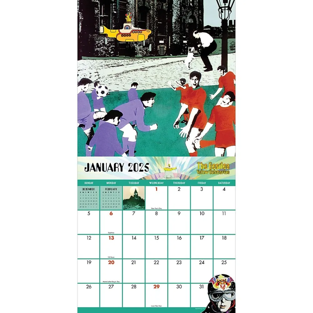 2025 Calendars|TF Publishing 2025 The Beatles: Yellow Submarine 12" x 12" Monthly Wall Calendar (25-1113)