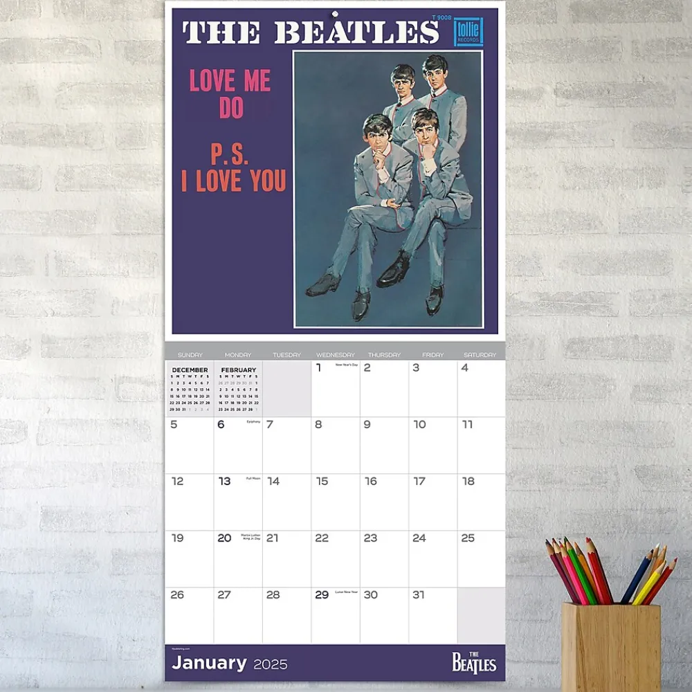 2025 Calendars|TF Publishing 2025 The Beatles: Albums & Artwork 12" x 12" Monthly Wall Calendar (25-1101)