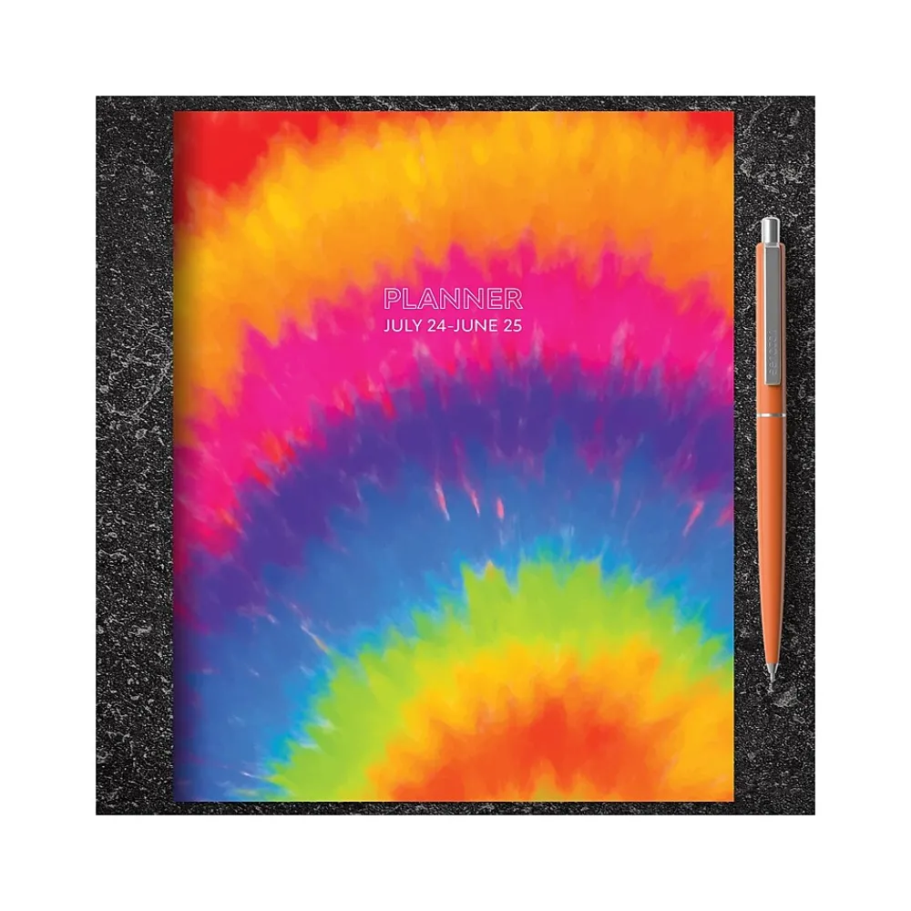 Academic Planners|TF Publishing 2024-2025 Tie-Dye 6.5" x 8" Academic Monthly Planner, Paperboard Cover, Multicolor (AY25-4214)