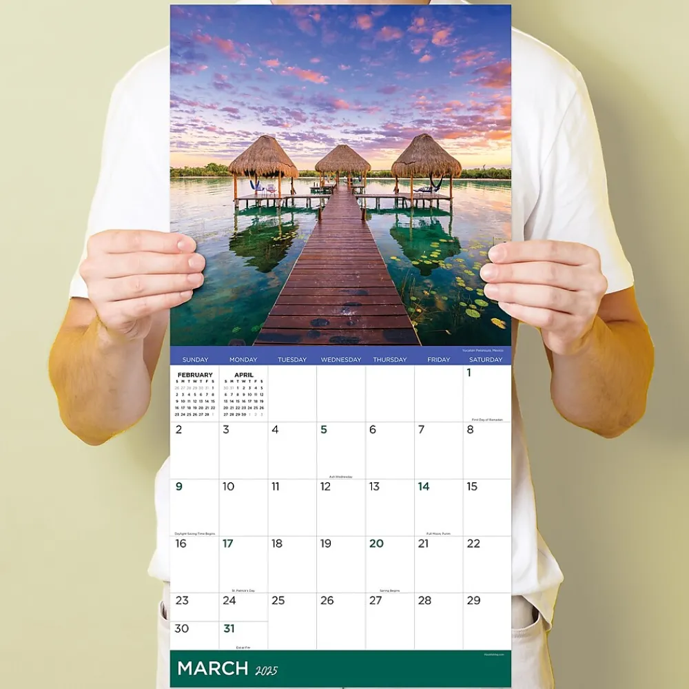 2025 Calendars|TF Publishing 2025 Tropical Escapes 12" x 12" Monthly Wall Calendar (25-1031)