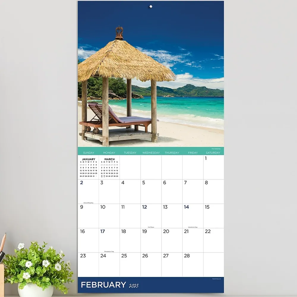 2025 Calendars|TF Publishing 2025 Tropical Escapes 12" x 12" Monthly Wall Calendar (25-1031)