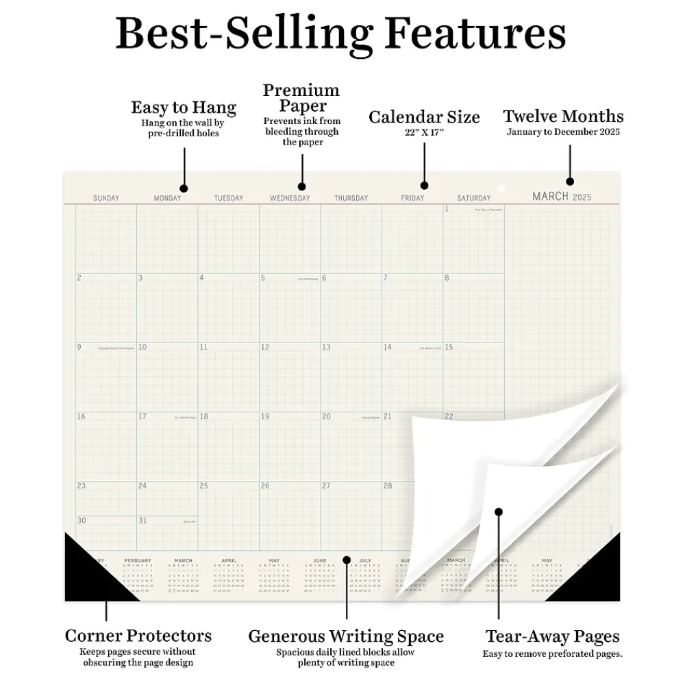 2025 Calendars|TF Publishing 2025 Vintage Professional 17" x 22" Monthly Desk Pad Calendar (25-8204)