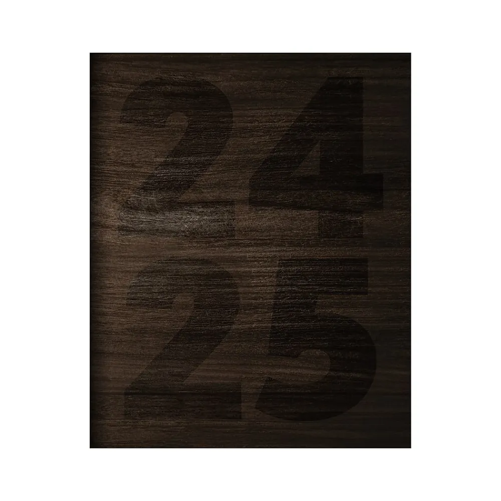 Academic Planners|TF Publishing 2024-2025 Walnut Wood 6.5" x 8" Academic Monthly Planner, Paperboard Cover, Brown (AY25-4216)