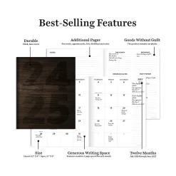 Academic Planners|TF Publishing 2024-2025 Walnut Wood 6.5