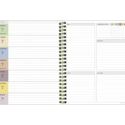Academic Planners|TF Publishing 2024-2025 White Lotus Series Coastal Flowers 6" x 8" Academic Weekly & Monthly Planner, Paperboard Cover
