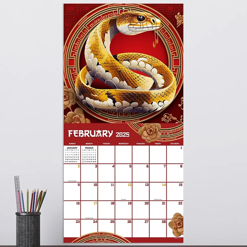 2025 Calendars|TF Publishing 2025 Year of the Snake 12" x 12" Monthly Wall Calendar (25-1136)