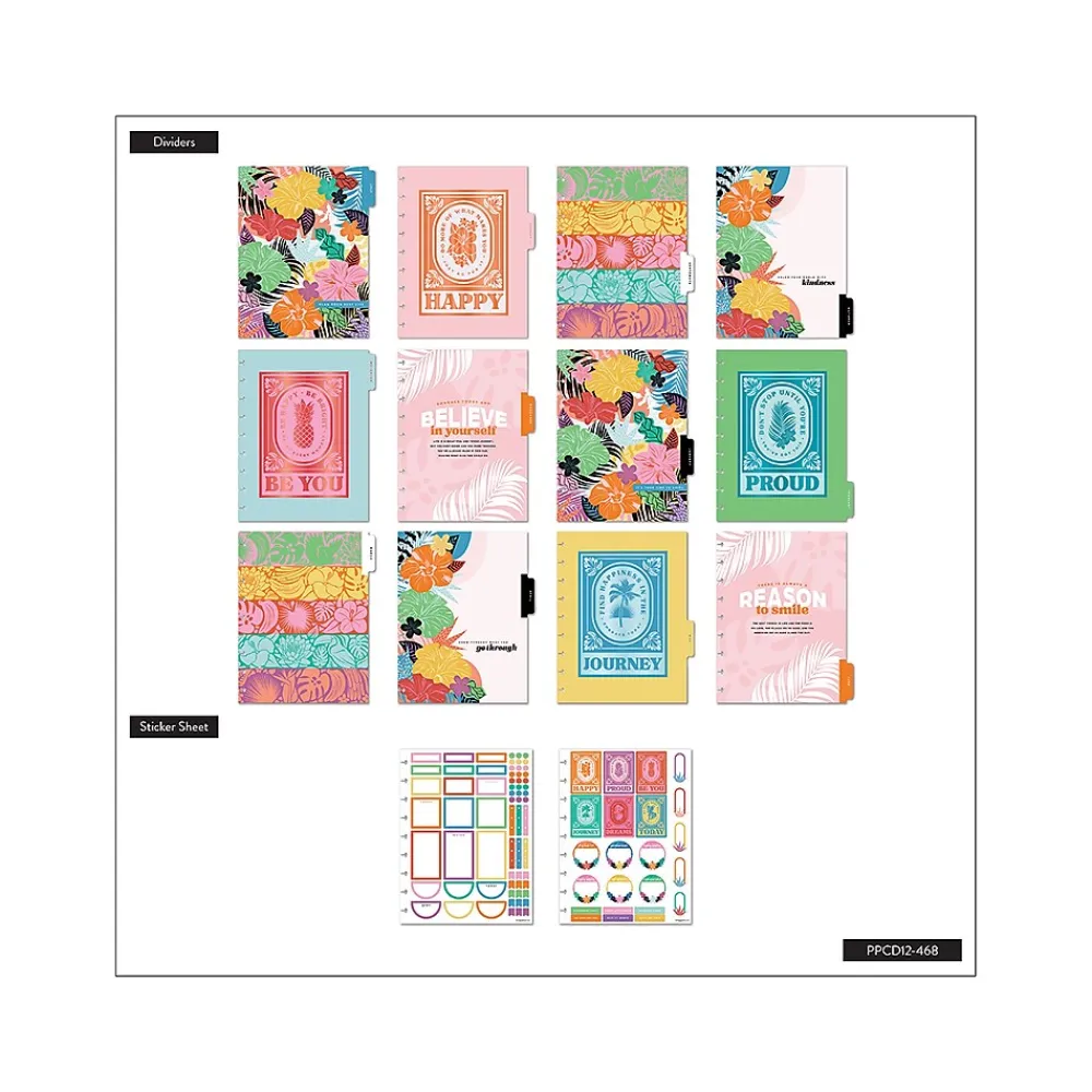 Academic Planners|The Happy Planner 2024-2025 Bold and Botanical 7" x 9.25" Academic Weekly & Monthly Planner, Plastic Cover, Multicolor