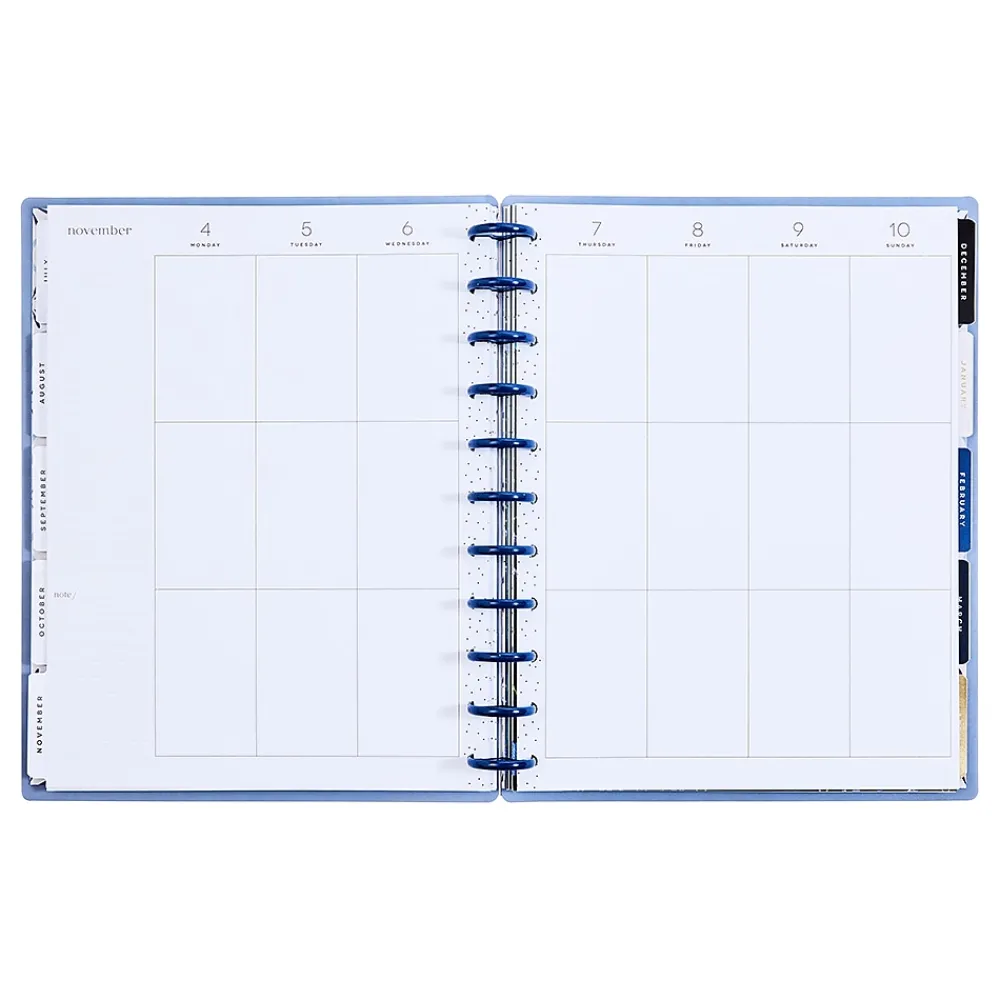 Academic Planners|The Happy Planner 2024-2025 Exotic Borders 8.5" x 11" Academic Weekly & Monthly Planner, Plastic Cover, Blue (PPBD12-167)