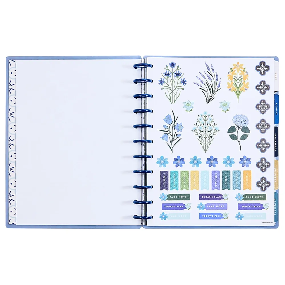 Academic Planners|The Happy Planner 2024-2025 Exotic Borders 8.5" x 11" Academic Weekly & Monthly Planner, Plastic Cover, Blue (PPBD12-167)