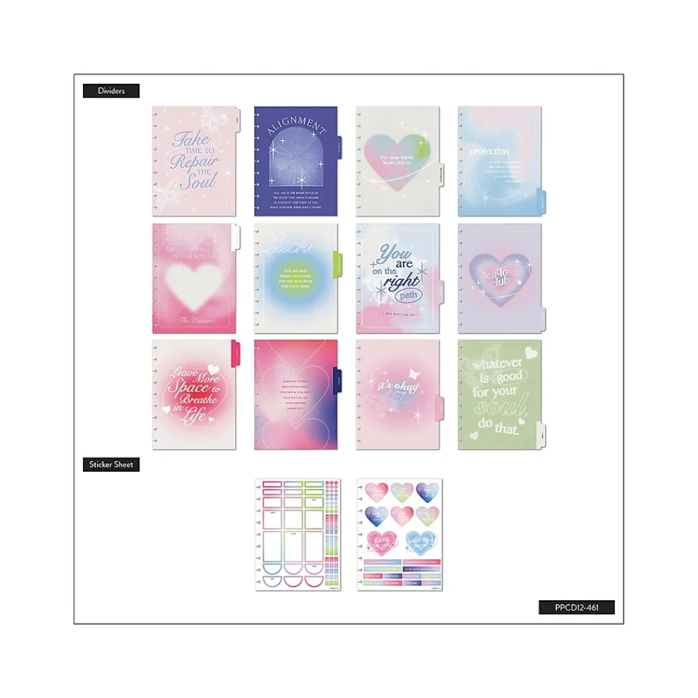 Academic Planners|The Happy Planner 2024-2025 Trust the Universe 7" x 9.25" Academic Weekly & Monthly Planner, Plastic Cover, Blue/Pink